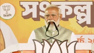 ‘Infiltration Biggest Threat to Bengal’s ’Roti, Beti, Mati’: PM Narendra Modi Targets Mamata Banerjee Govt