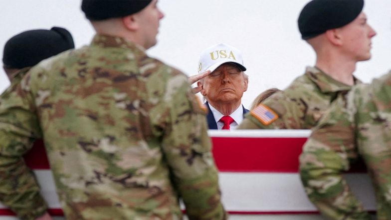Donald Trump Attends Dignified Transfer of 6 US Soldiers Killed in &lsquo;Operation Epic Fury&rsquo; Against Iran at Dover Air Force Base