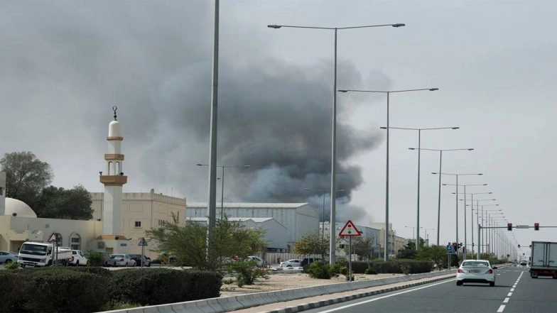 US-Israel vs Iran War: Qatar Intercepts Missiles, Falling Debris Sparks ‘Limited Fire’ in Industrial Zone; No Injuries Reported