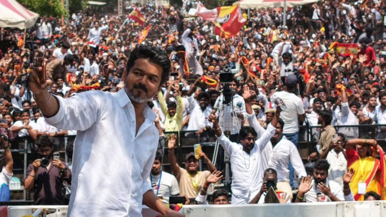 TVK Chief Vijay Files Nomination From Perambur for Tamil Nadu Assembly Elections 2026, Conducts Roadshow (See Pics)