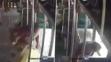Coimbatore Shocker: Woman Dies After Falling Off Speeding Bus in Tamil Nadu; Video Surfaces