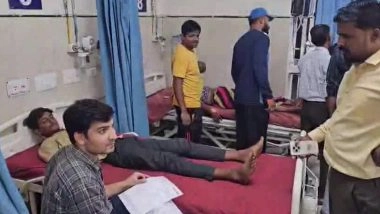 Gujarat Road Accident: 6 Killed, 8 Injured After Private Bus Rams Into Eco Car on Ahmedabad-Udaipur Highway (Watch Video)