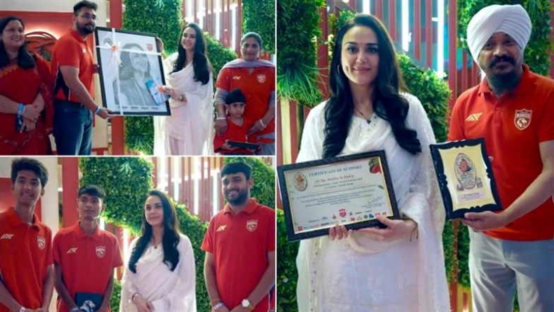 Preity Zinta Hosts Real Life Heroes at Punjab Kings IPL 2026 Match Says &lsquo;Deeply Touched by Their Selfless Acts of Kindness&rsquo; (Watch Video)