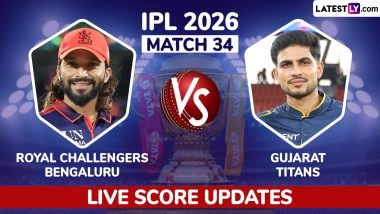Royal Challengers Bengaluru vs Gujarat Titans, Live Score Updates, IPL 2026 Match 34