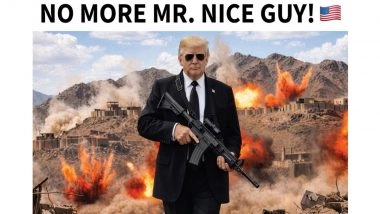 Donald Trump Warns Iran, &lsquo;Better Get Smart Soon&rsquo;; Posts Picture With Gun and Slogan &lsquo;No More Mr. Nice Guy&rsquo;