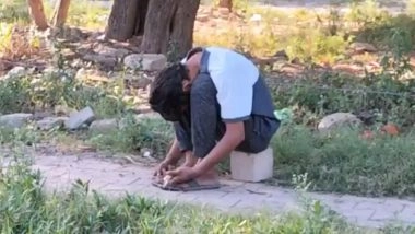 &lsquo;Zombie Drug&rsquo; Fears Rise as Man Seen Sitting Motionless for Nearly an Hour in Chandigarh (Watch Video)