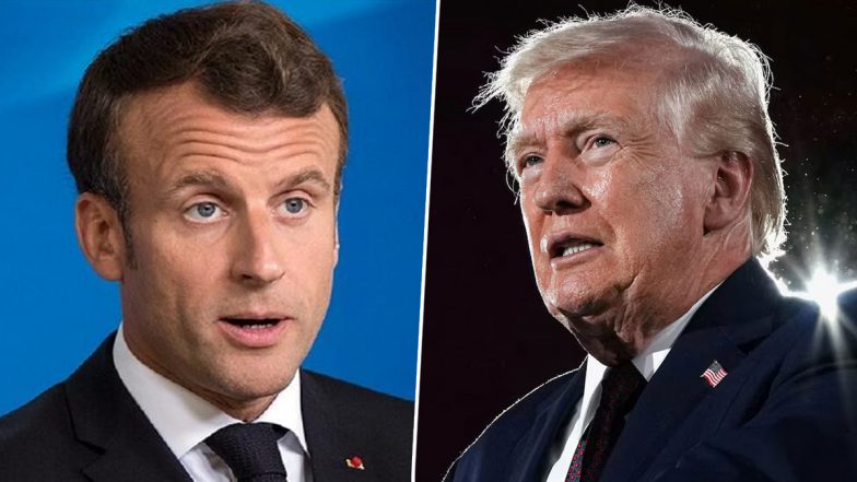 ‘They Call Me KING Now’: Donald Trump Touts ‘Phenomenal’ Record; Mocks Emmanuel Macron in Viral Address (Watch Videos)