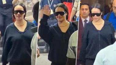 Rihanna Returns to India: Pop Diva Waves at Paps Shouting ‘RiRi’ After Surprise Arrival in Mumbai (Watch Video)