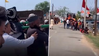 Viral Video: Hindu Devotees Pause DJ Music for Muslim Funeral in Heartwarming Display of Harmony in Hazaribagh (Watch)