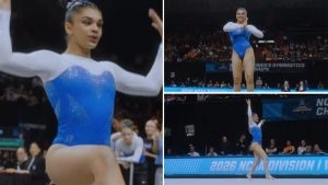 social-viral-UCLA’s Tiana Sumanasekera Viral Bollywood Routine: Sri Lankan-American Gymnast Hits Career-High 9.950 at Regionals (Watch Video)