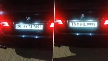 Hyderabad: &lsquo;Drunk&rsquo; BMW Driver Uses &lsquo;James Bond-Style&rsquo; Gadget To Change Number Plate, Gets Caught (Watch Video)