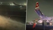 Swiss Air Flight SWR146 Aborts Takeoff at Delhi Airport After Engine Issue, 6 Passengers Injured During Emergency Evacuation (Watch Videos)