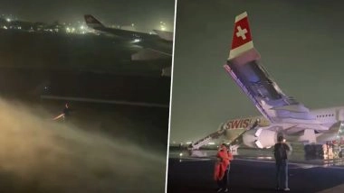 Swiss Air Flight SWR146 Aborts Takeoff at Delhi Airport After Engine Issue, 6 Passengers Injured During Emergency Evacuation (Watch Videos)