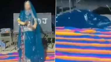 Sudden Death Caught on Camera in Rajasthan: Woman Dies of Heart Attack While Dancing at Wedding in Jalore, Disturbing Video Surfaces