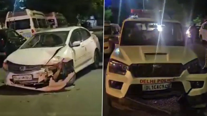Delhi Encounter: Police Nab 3 Liquor Smugglers in Keshav Puram After Chase and Vehicle Collision, Illicit Liquor Seized (Watch Video)