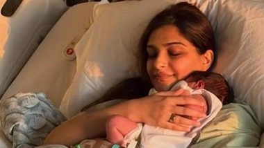 Sonam Kapoor Shares First Photo With Newborn Son From Hospital: Actress Expresses Gratitude After Giving Birth (View Post)