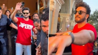 Ranveer Singh Spotted Beaming in Mumbai After Announcing Second Pregnancy With Deepika Padukone; Paps Congratulate Actor (Watch Video)