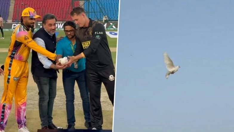 Babar Azam and Marnus Labuschagne Release White Dove as Symbol of Peace Ahead of Hyderabad Kingsmen vs Peshawar Zalmi PSL 2026 Match (Watch Video)