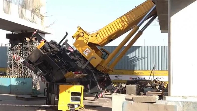 Mumbai Metro News: 400-Tonne Crane Tilts at BKC During Metro 2B Work, No Injuries Reported