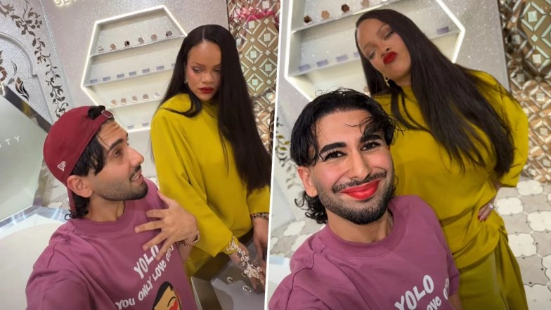 Orry’s Another Playful Video With Rihanna at Fenty Beauty Pop-Up in Mumbai Goes Viral (Watch)