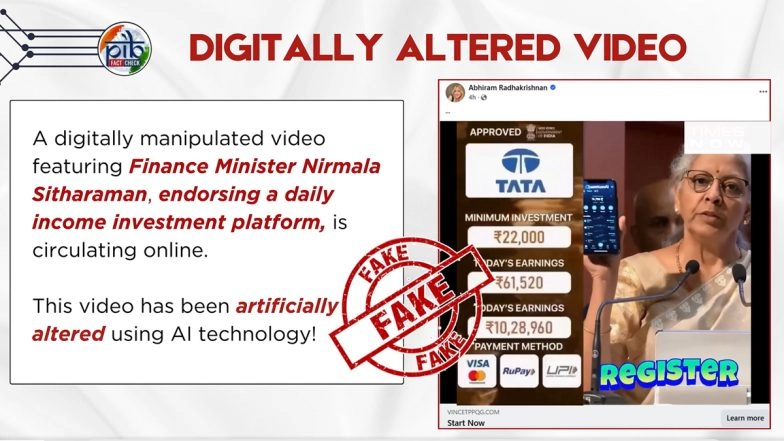 Is Nirmala Sitharaman Promoting an Investment Scheme Offering INR 5.5 Lakh Weekly Returns? Here&rsquo;s the Truth