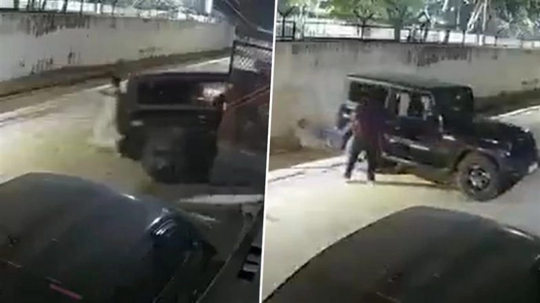 Farrukhabad Accident Caught on Camera: Woman Killed After Grandson Accidentally Reverses Thar While Parking; Disturbing Video Surfaces