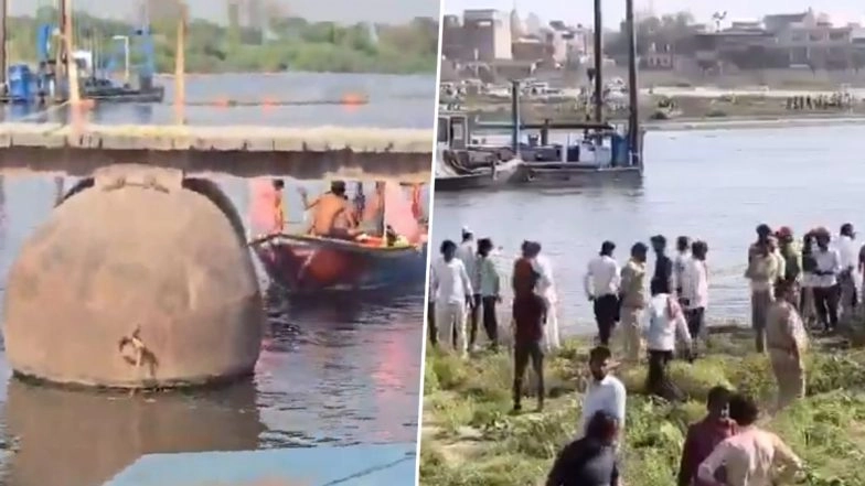 Mathura Boat Accident: Death Toll Rises to 10 As Boat Carrying 30 Devotees Collides With Floating Bridge in Yamuna River, Several Missing (Watch Videos)