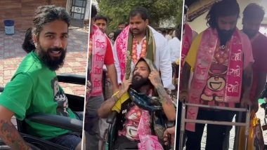 Anurag Dobhal Aka UK07 Rider Seeks Blessings in Vrindavan After Suicide Attempt and Childbirth (Watch Video)