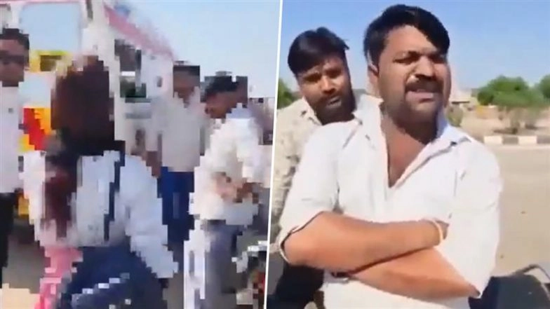 Chhatarpur Viral Video: Girl, 2 Men Confronted for Alleged Obscene Acts Inside Moving 108 Ambulance