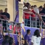 IPL 2026: Sanjiv Goenka Spotted Distributing LSG Jersey Among KKR Fans at Eden Gardens (Watch Video)