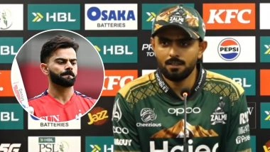 Babar Azam Reacts in Anger After Reporter Compares Him To Virat Kohli in PSL 2026 PC (Watch Video)