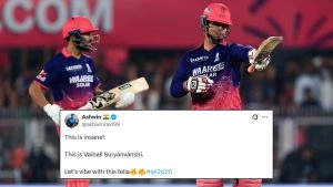 sports-'This is Vaiball', Ravi Ashwin Lauds Vaibhav Sooryavanshi As Batter Hits 15-Ball Fifty In RR vs RCB IPL 2026 Match