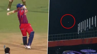 Mitchell Marsh Hits 102-Metre Six Onto Chinnaswamy Stadium Roof During RCB vs LSG IPL 2026 Match (Watch Video)