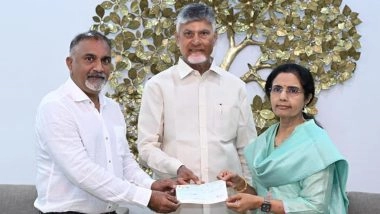 Chandrababu Naidu Birthday: AP CM&rsquo;s Wife Nara Bhuvaneswari Donates INR 76 Lakh for Free Meals at Anna Canteens on His Birthday
