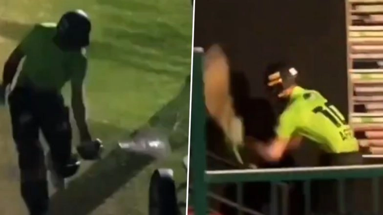 Shaheen Afridi Slams Bat in Anger After Being Dismissed for Duck in Lahore Qalandars vs Quetta Gladiators PSL 2026 Match (Watch Video)