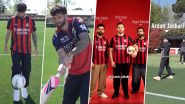 Christian Pulisic Rocks RCB Kit as Virat Kohli, Phil Salt and Rajat Patidar Don AC Milan Colours In Football Cricket Crossover (Watch Video)