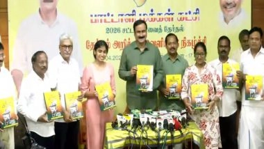 India News | PMK Chief Anbumani Ramadoss Unveils Manifesto Promising Drug-free, Job-rich Tamil Nadu