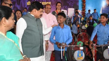 India News | MP: CM Yadav Launches 'State-Level Praveshotsav-2026' Under School Chalein Hum Campaign in Bhopal; Distributes Free Bicycles, Textbooks