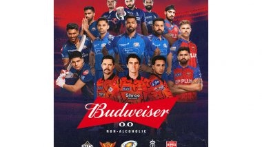 Business News | Budweiser 0.0 Announces Debut Partnership with Mumbai Indians, Gujarat Titans, Punjab Kings, Sunrisers Hyderabad and Rajasthan Royals
