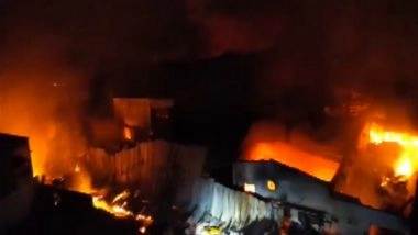 India News | Surat: Massive Fire Breaks out at Thread Factory