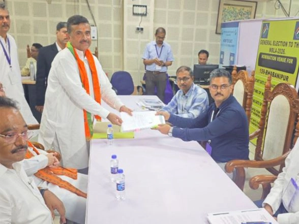India News | West Bengal Polls: BJP's Suvendu Adhikari Files Nomination from Bhabanipur Seat Against Mamata Banerjee