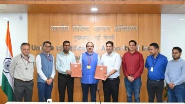 Business News | UIDAI Partners with MapmyIndia to Show Authorised Aadhaar Centres on Mappls App