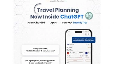 Business News | EaseMyTrip Becomes India's First Listed Travel Company on ChatGPT