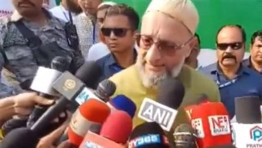 India News | Owaisi Urges Muslim Voters to Support AIUDF in Assam