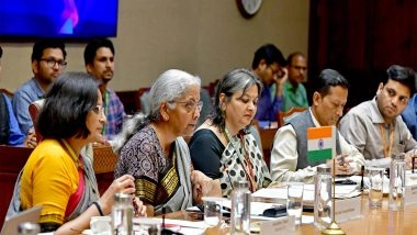 Business News | Sitharaman Meets Russia's First Deputy PM Manturov in Delhi; Talks Focus on Trade, Investment Ties