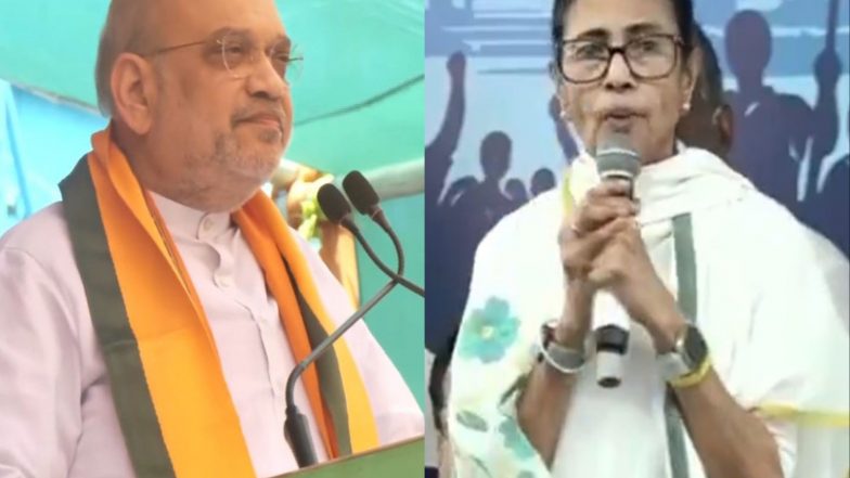 India News | Amit Shah Calls on People to 'throw TMC in Bay of Bengal'; CM Banerjee Alleges Plans for Imposing President's Rule