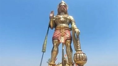 India News | 51-foot-tall Statue of Bajrangbali Unveiled in Madhya Pradesh's Chhatarpur