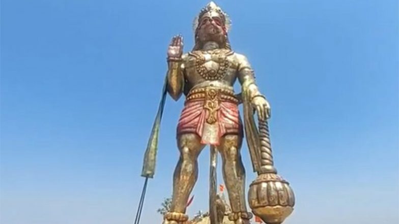 India News | 51-foot-tall Statue of Bajrangbali Unveiled in Madhya Pradesh's Chhatarpur