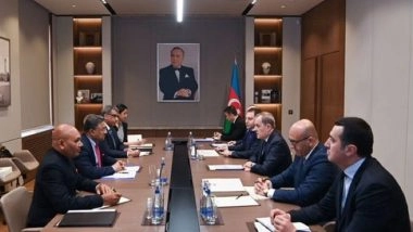 World News | MEA Secretary (West) Sibi George's Calls on Azerbaijan Foreign Minister Jeyhun Bayramov