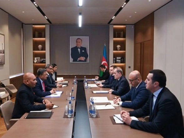 World News | MEA Secretary (West) Sibi George's Calls on Azerbaijan Foreign Minister Jeyhun Bayramov